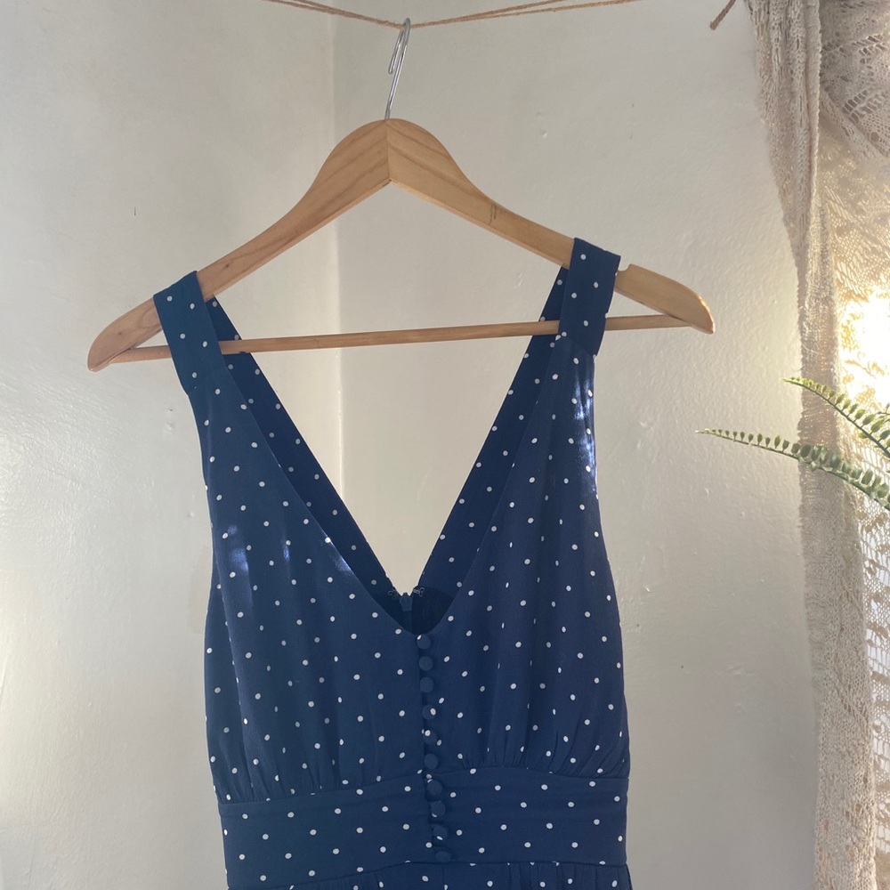 Madewell blue polka dot romper. Brand New size 4